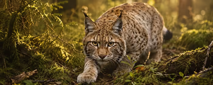 Animals wallpapers: lynx, forest, hunting, predator