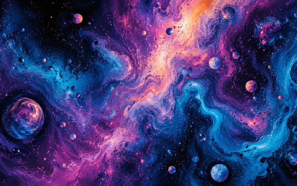 Galaxy Paint Swirl — desktop and phone wallpaper, free download