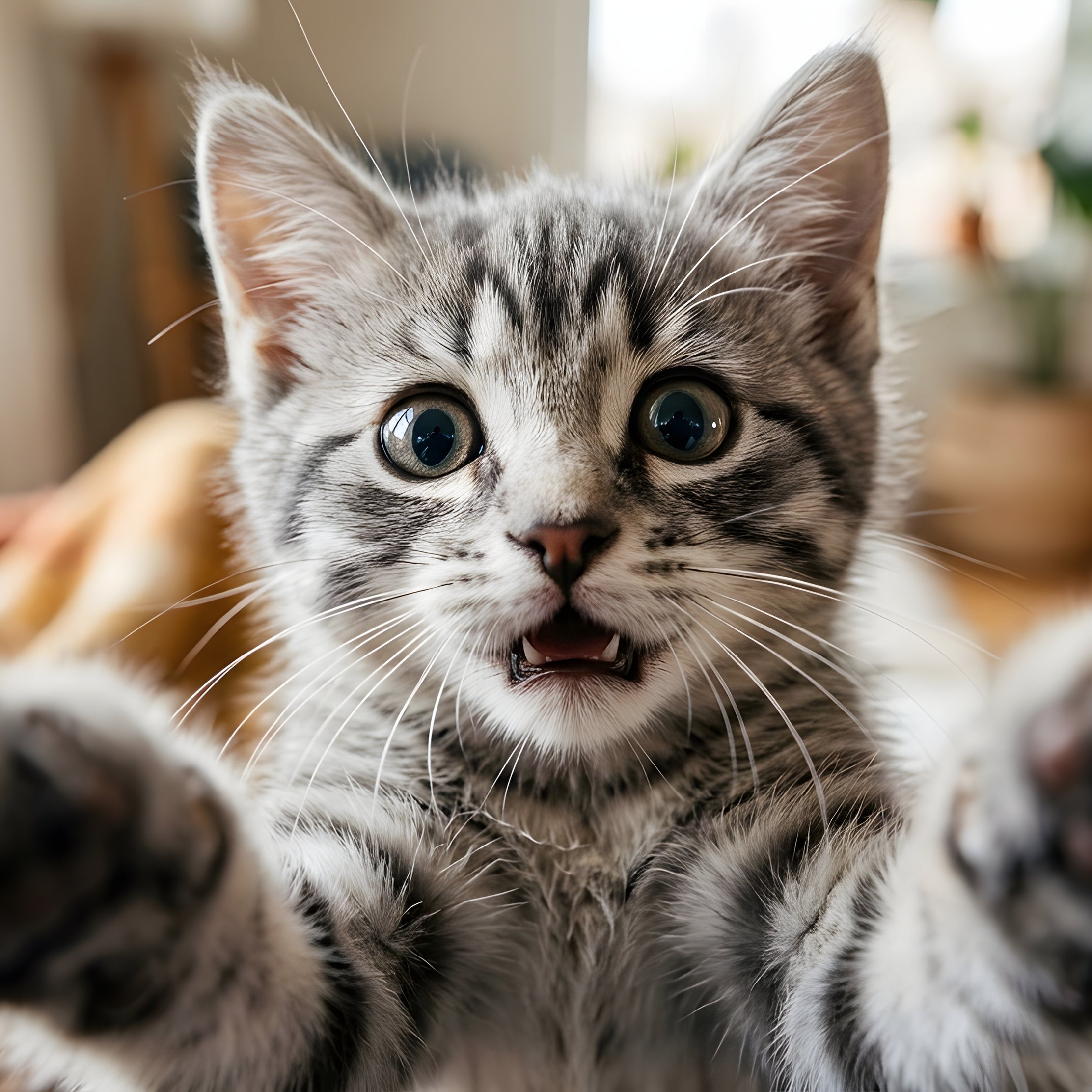 Gray Kitten on Bed - Wallpapers for iPad Pro 10.5″ in 2224x2224 resolution