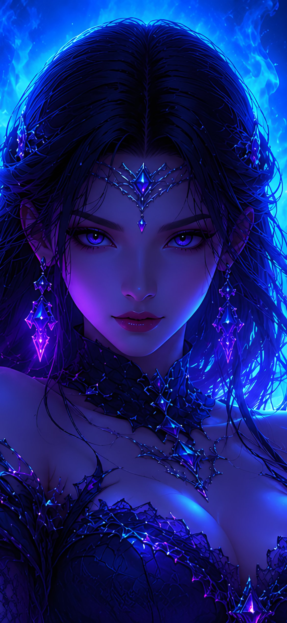 Fantasy Princess with Neon Glow - Wallpapers for iPhone X/XS/11 Pro in 1125x2436 resolution