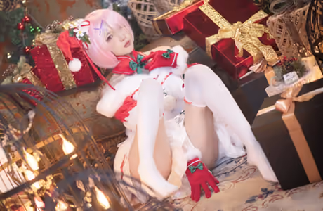 Обои орнамент для Lenovo, Huawei (1280x1280): косплей, Abaoyeshitunia, Ram (Re:Zero), Рождество