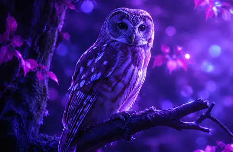 4K bird wallpapers (3840x2160): owl, Moon, night, branch