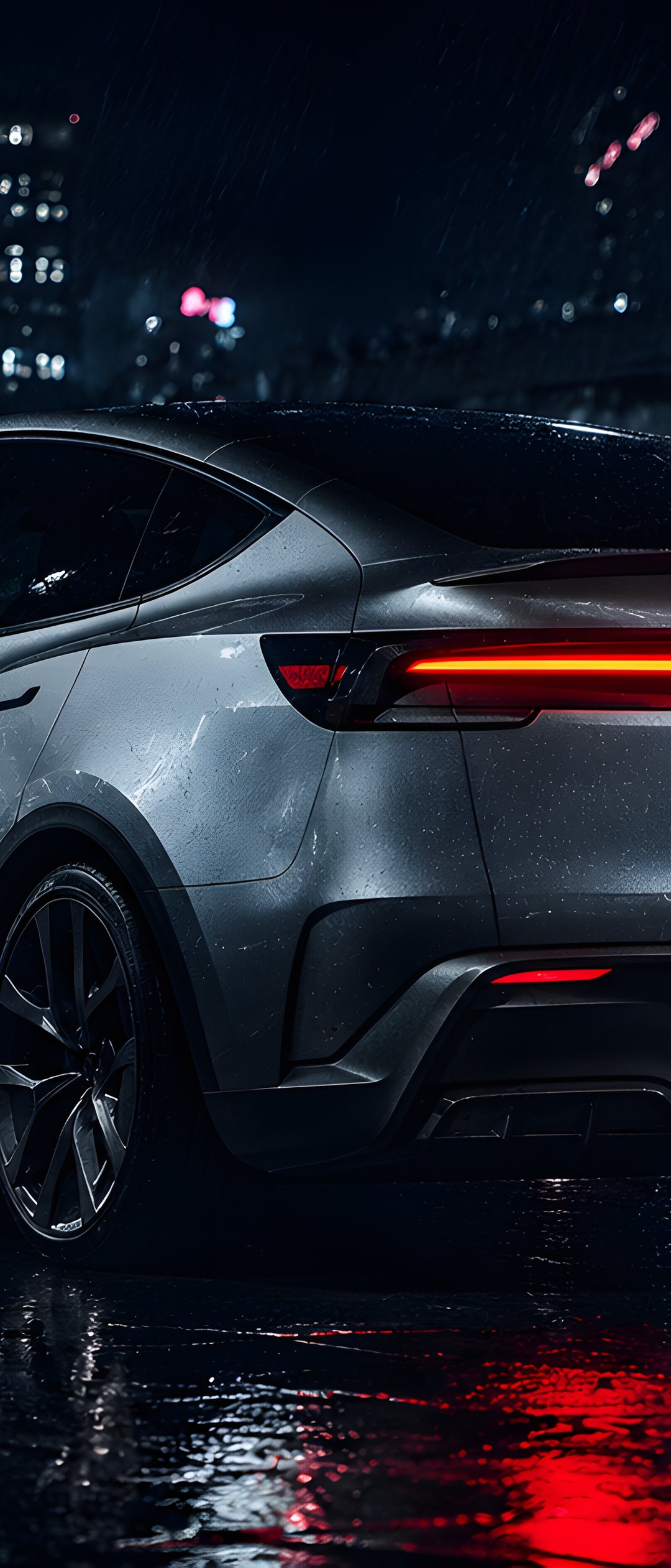Tesla Model Y Performance at Night - Wallpapers for Samsung Galaxy Z Flip7, Sony Xperia 5 II/5 III/5 V/10 IV/10 V, Xiaomi Mix Fold 3 in 1080x2520 resolution