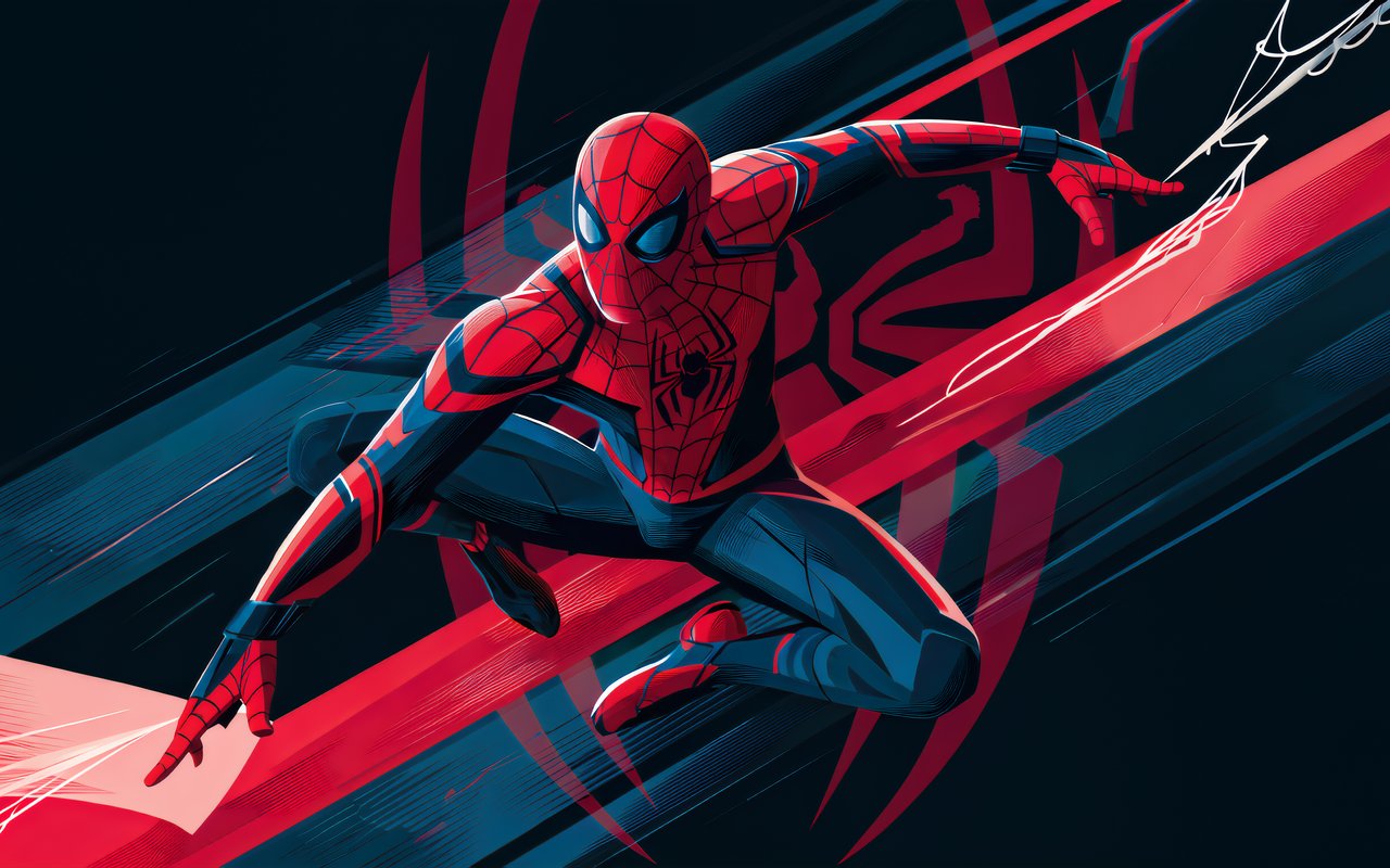 Spider-Man jumping with web - WXGA_1280 wallpapers in 1280x800 resolution