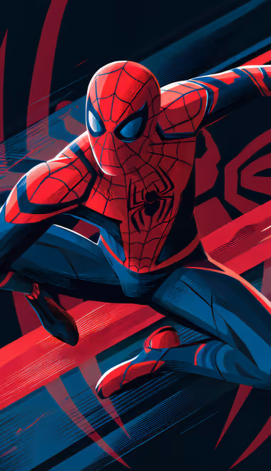 Обои иллюстрации: Человек-паук, Marvel, комикс, маска