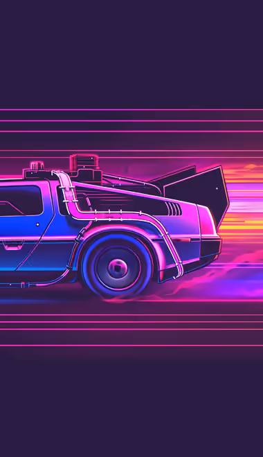 Обои DeLorean DMC-12 для Samsung Galaxy A03s, Xiaomi Redmi 7A, POCO C3 (720x1440): DeLorean DMC-12, Назад в будущее, ретро, скорость