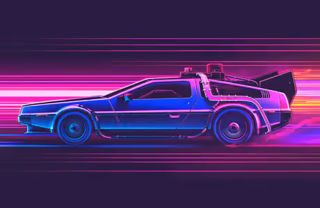 Обои машины: DeLorean DMC-12, Назад в будущее, ретро, скорость