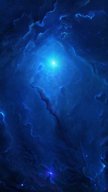 Bright Blue Nebula - Wallpapers for Nokia, Samsung in 360x640 resolution
