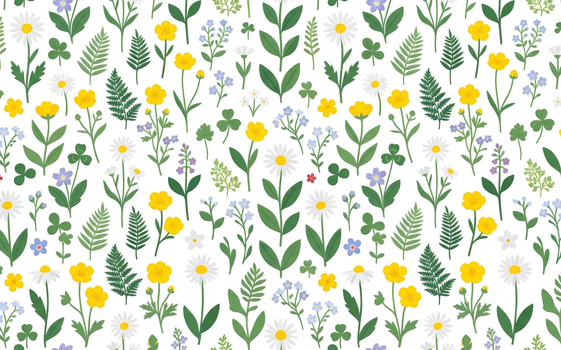Chamomile Floral Pattern - WUXGA wallpapers in 1920x1200 resolution