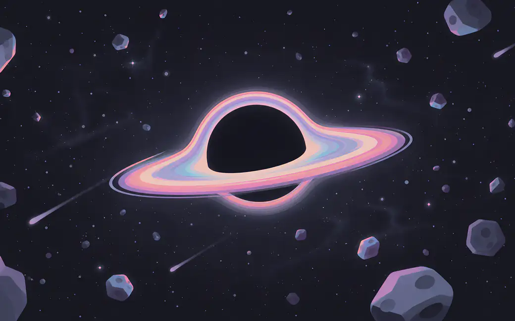 Black Hole with Accretion Disk — desktop and phone wallpaper, free download