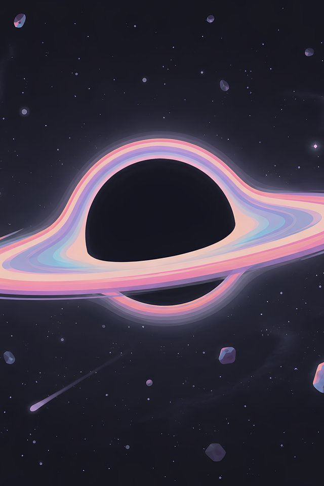Black Hole with Accretion Disk - Wallpapers for iPhone 4/4S in 640x960 resolution