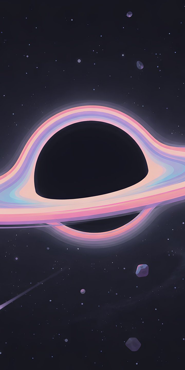 Black Hole with Accretion Disk - Wallpapers for Samsung Galaxy A03s, Xiaomi Redmi 7A, POCO C3 in 720x1440 resolution