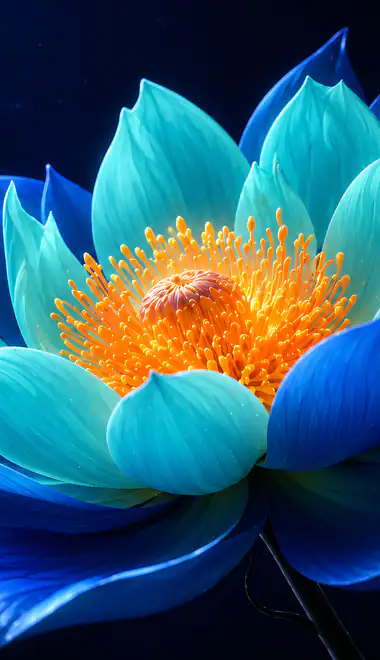 AI generated Wallpapers for iPhone Air (1260x2736): lotus, flowers, night, stamens