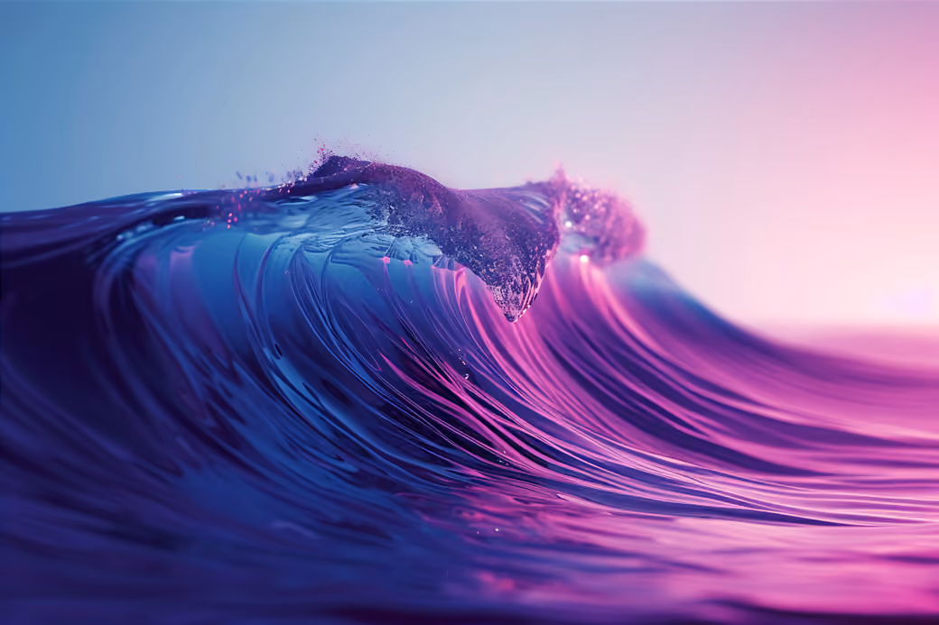 Neon Purple Ocean Wave - Wallpapers for HTC/BlackBerry in 480x640 resolution