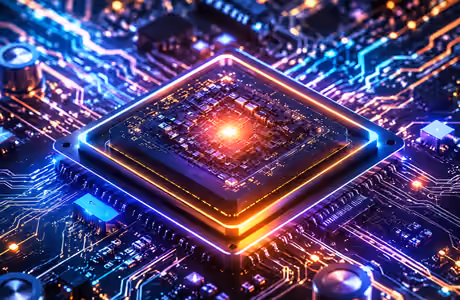 Processor and Microchip wallpapers for iPhone Air (2670x1878): artificial intelligence, processor, neon, motherboard