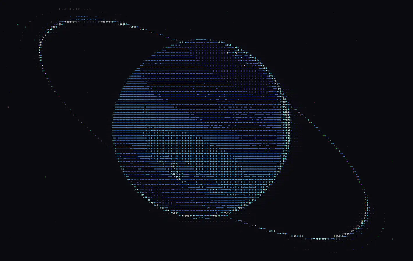 Saturn of symbols — desktop and phone wallpaper, free download