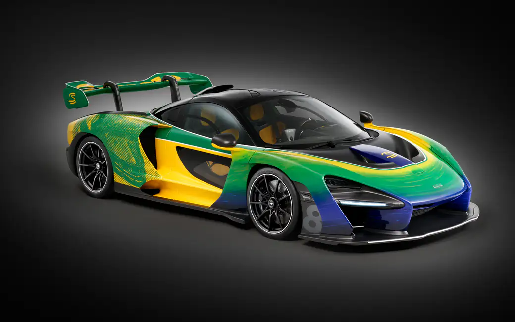 McLaren Senna с зелеными ливреями — обои на рабочий стол и телефон