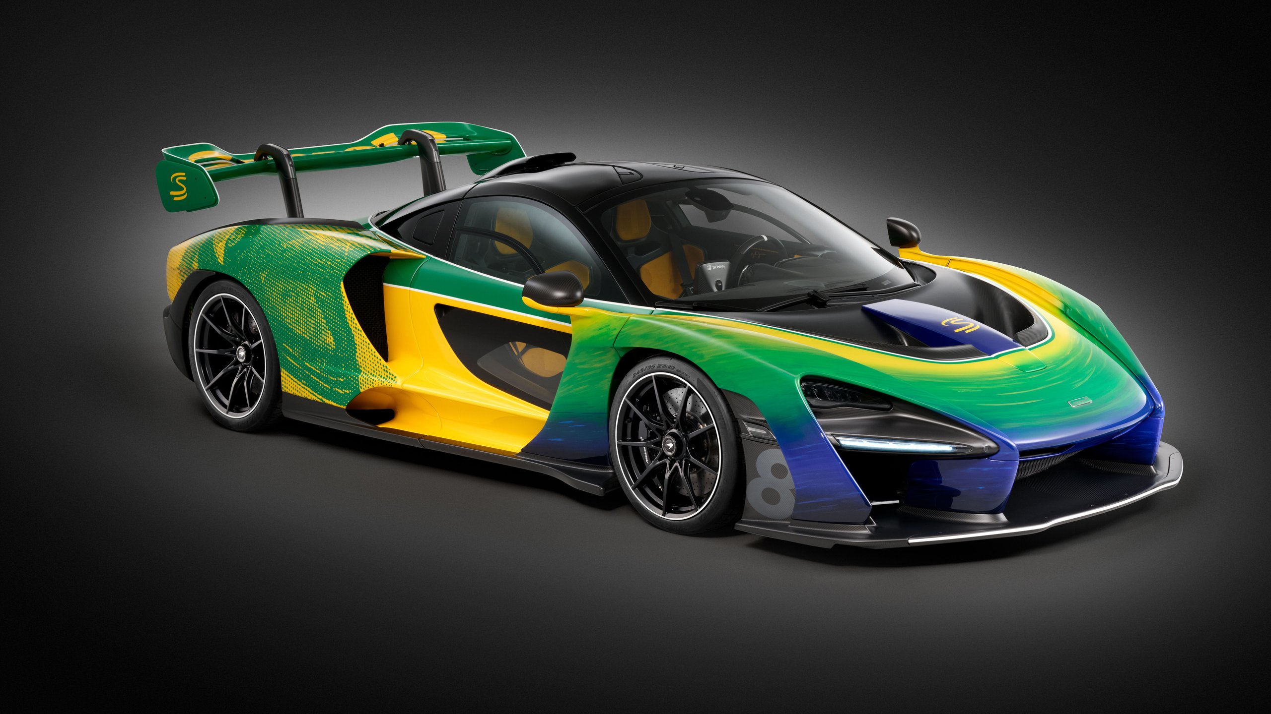 McLaren Senna with green livery - 2K Quad HD wallpapers in 2560x1440 resolution
