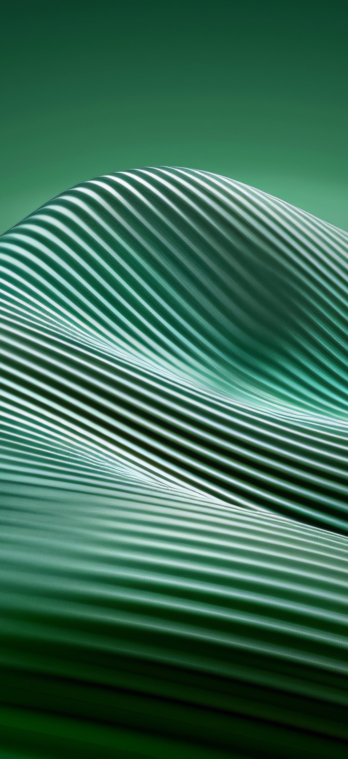 Waves from the green gradient - Wallpapers for iPhone 18 Pro/18/17 Pro/17/16 Pro in 1206x2622 resolution