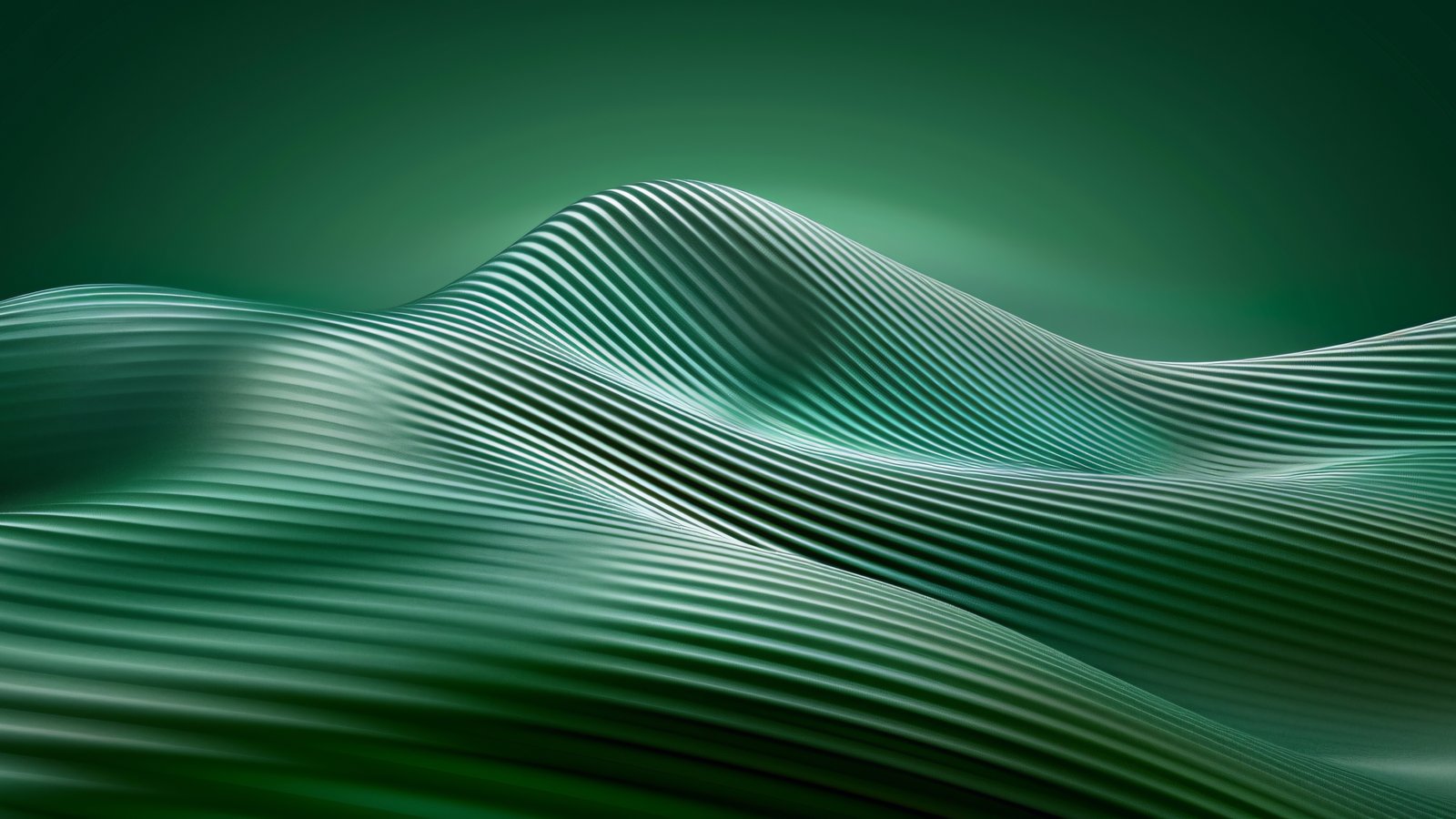 Waves from the green gradient - wXGA++ wallpapers in 1600x900 resolution