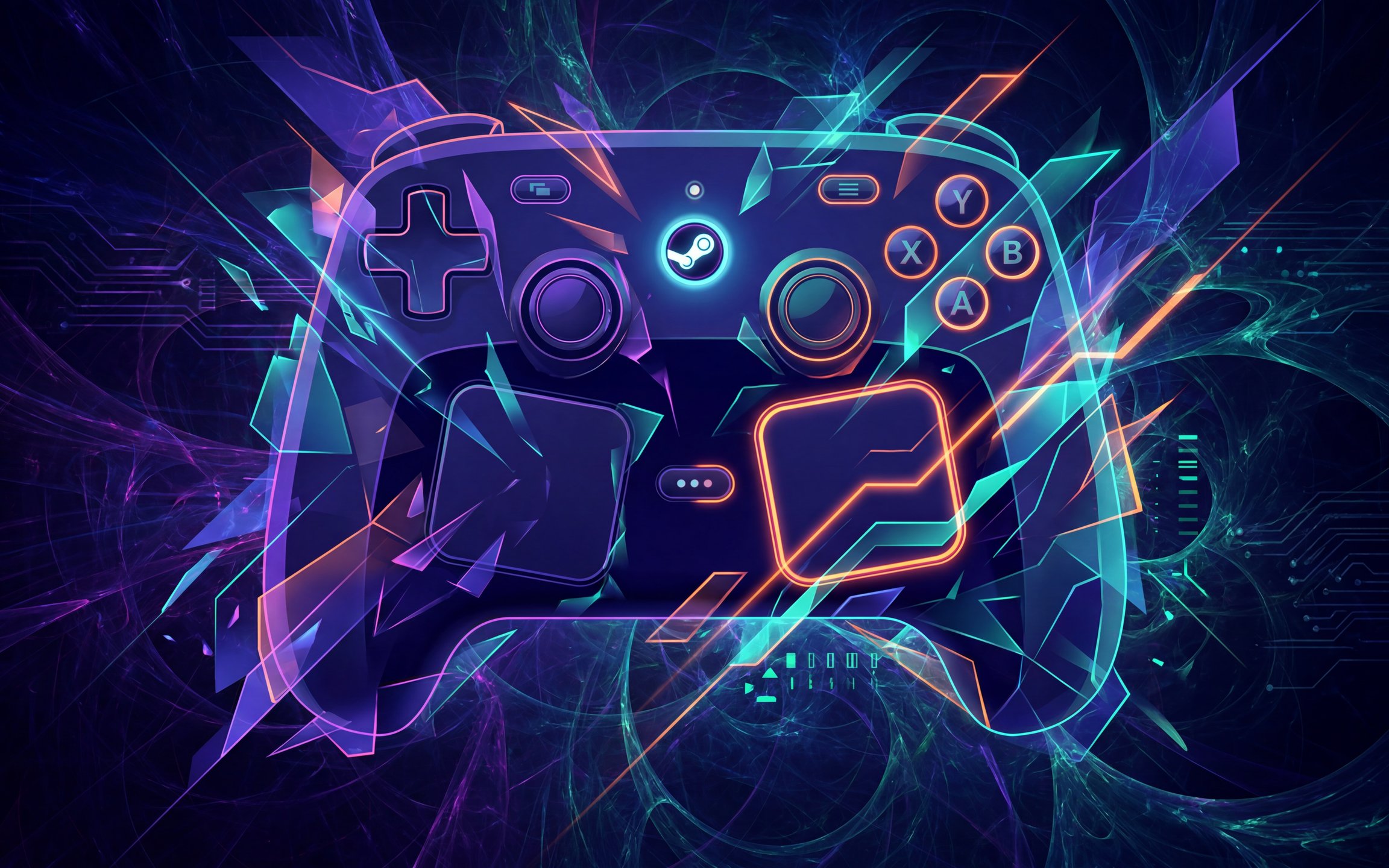 Neon Steam Controller - Wallpapers for Apple MacBook 12″ in 2304x1440 resolution