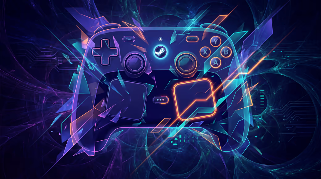 Neon Steam Controller - Wallpapers for Samsung Galaxy A13/A14/A53, Realme 12 Pro 5G, POCO M5 in 1080x2408 resolution