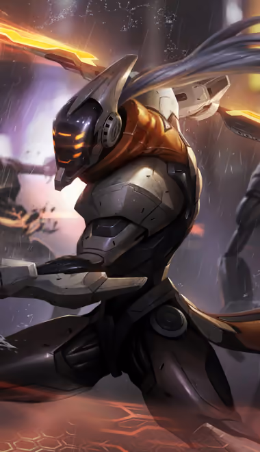 Обои игры: Master Yi, League Of Legends, робот, воин