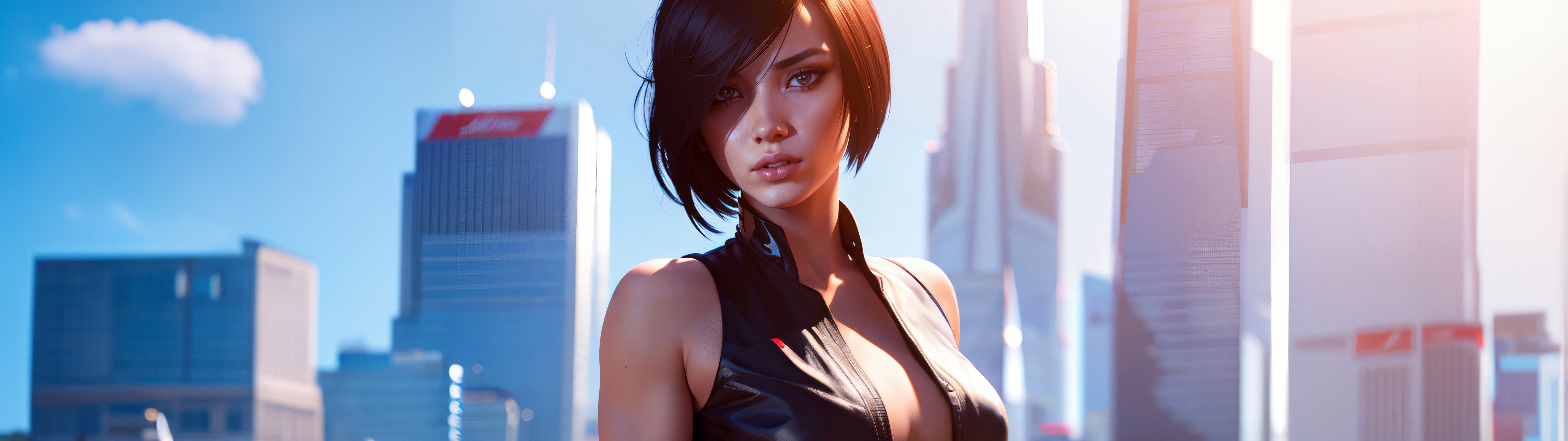 Героиня из Mirrors Edge Catalyst - UltraWide 32:9 обои в разрешении 5120x1440