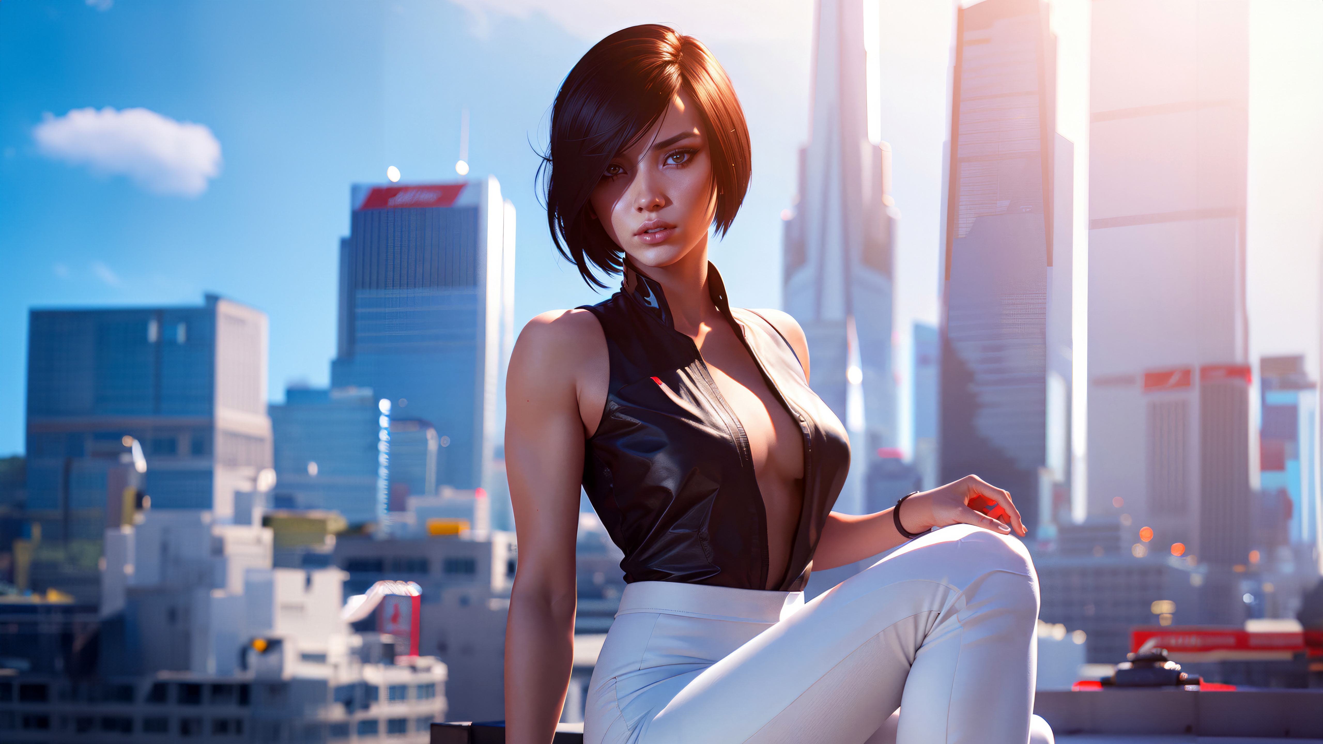 Героиня из Mirrors Edge Catalyst - 5K обои в разрешении 5120x2880