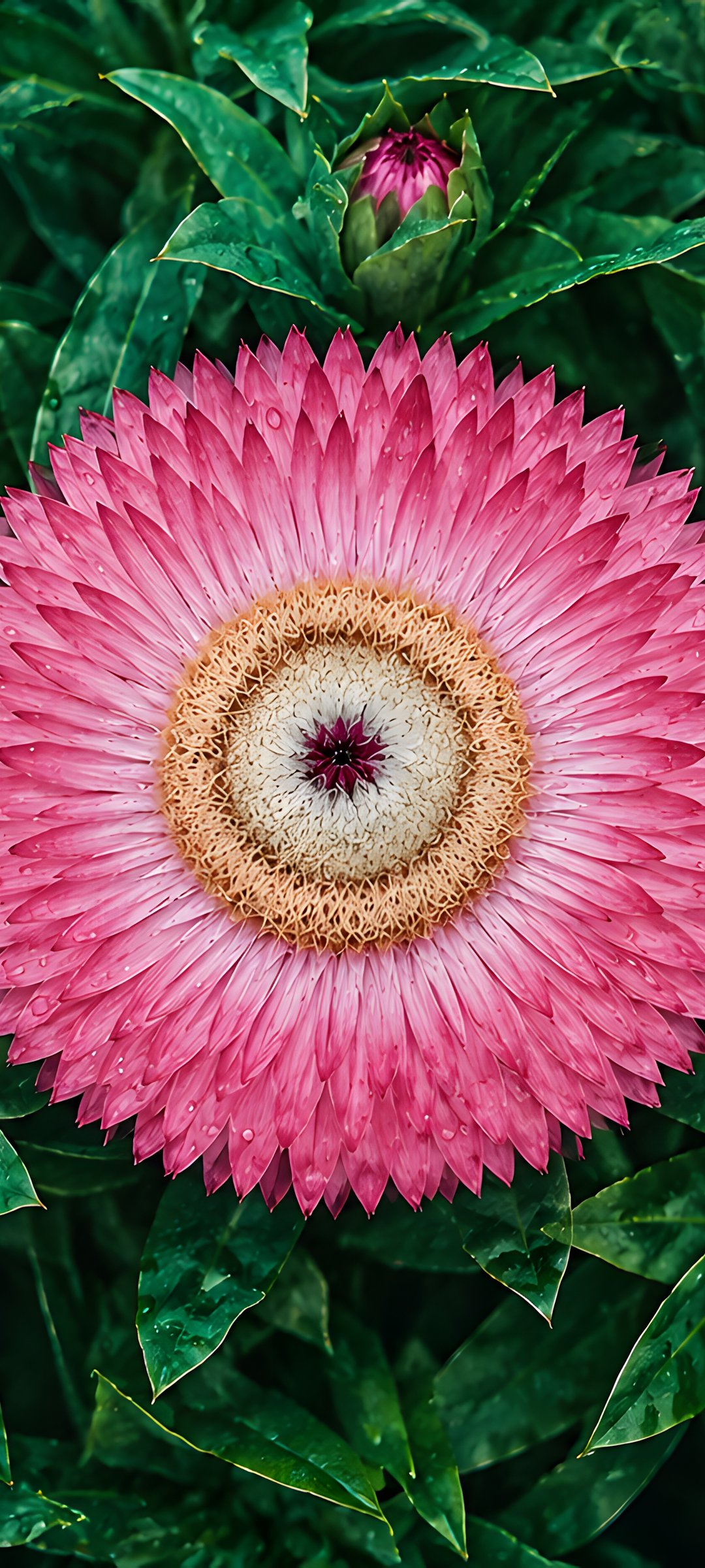 Pink Aster Flower Macro - Wallpapers for Samsung Galaxy M55, POCO M4/X4/X5, Xiaomi Redmi 12/13/Note 13/Note 14/Note 14S in 1080x2400 resolution