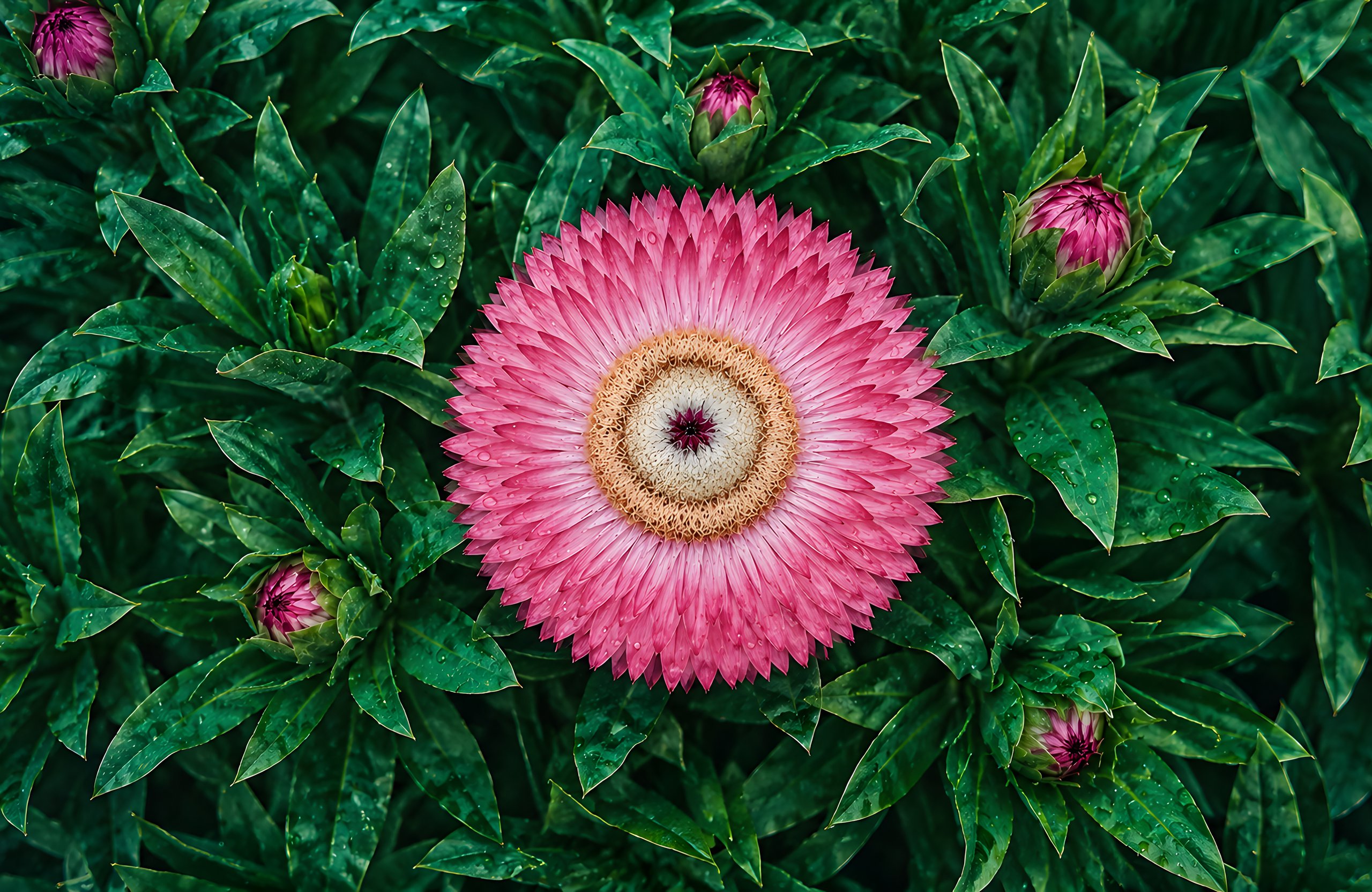Pink Aster Flower Macro - Wallpapers for Apple MacBook Air 13 M2″ in 2560x1664 resolution