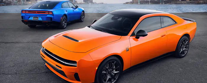 UltraWide 32:9 waterfront wallpapers (3840x1080): Dodge Charger Daytona, muscle car, electric vehicle, coupe