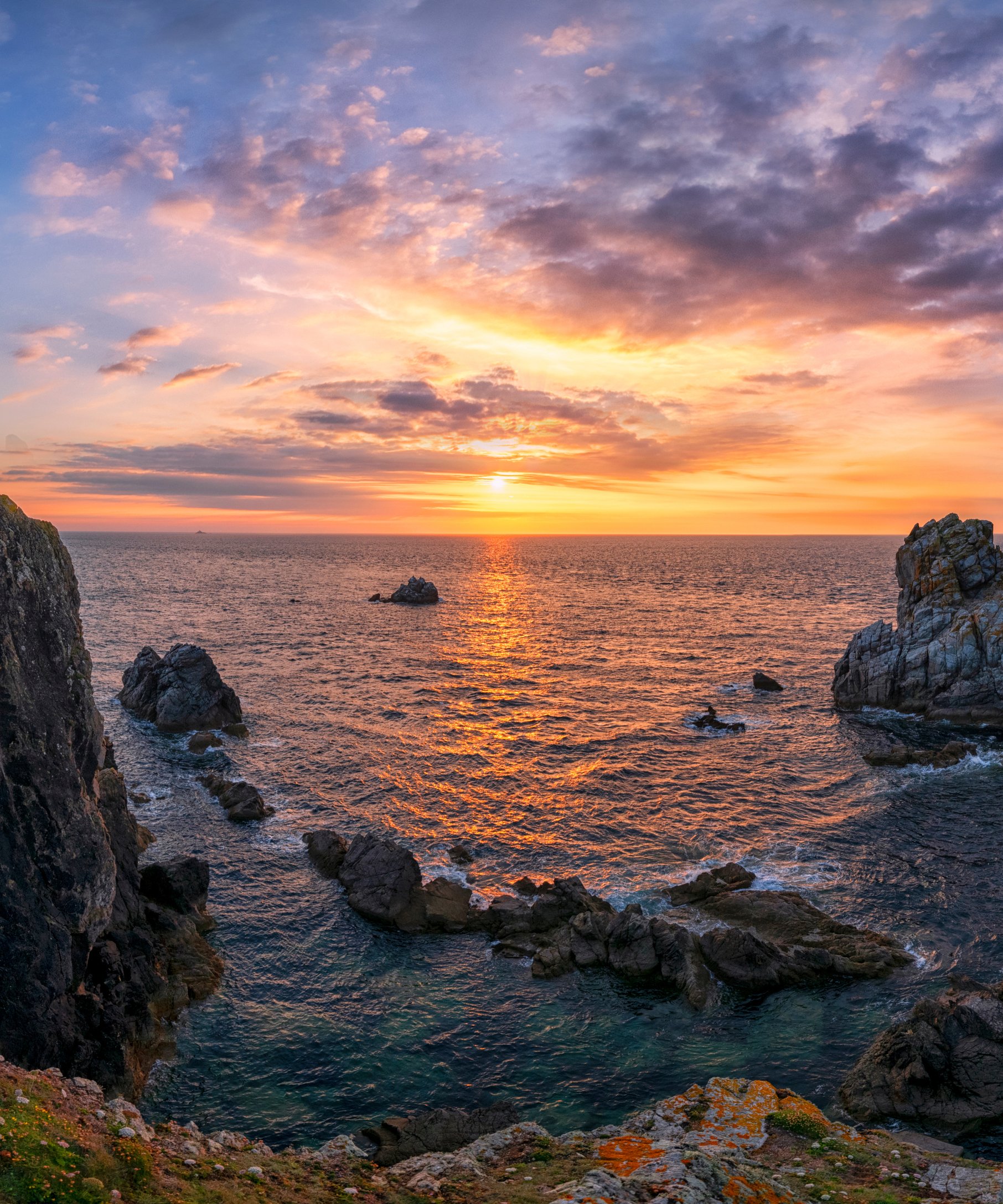 French Coastal Cliffs at Sunset - Wallpapers for Samsung Galaxy Z Fold4/Z Fold5/Z Fold6 in 1812x2176 resolution