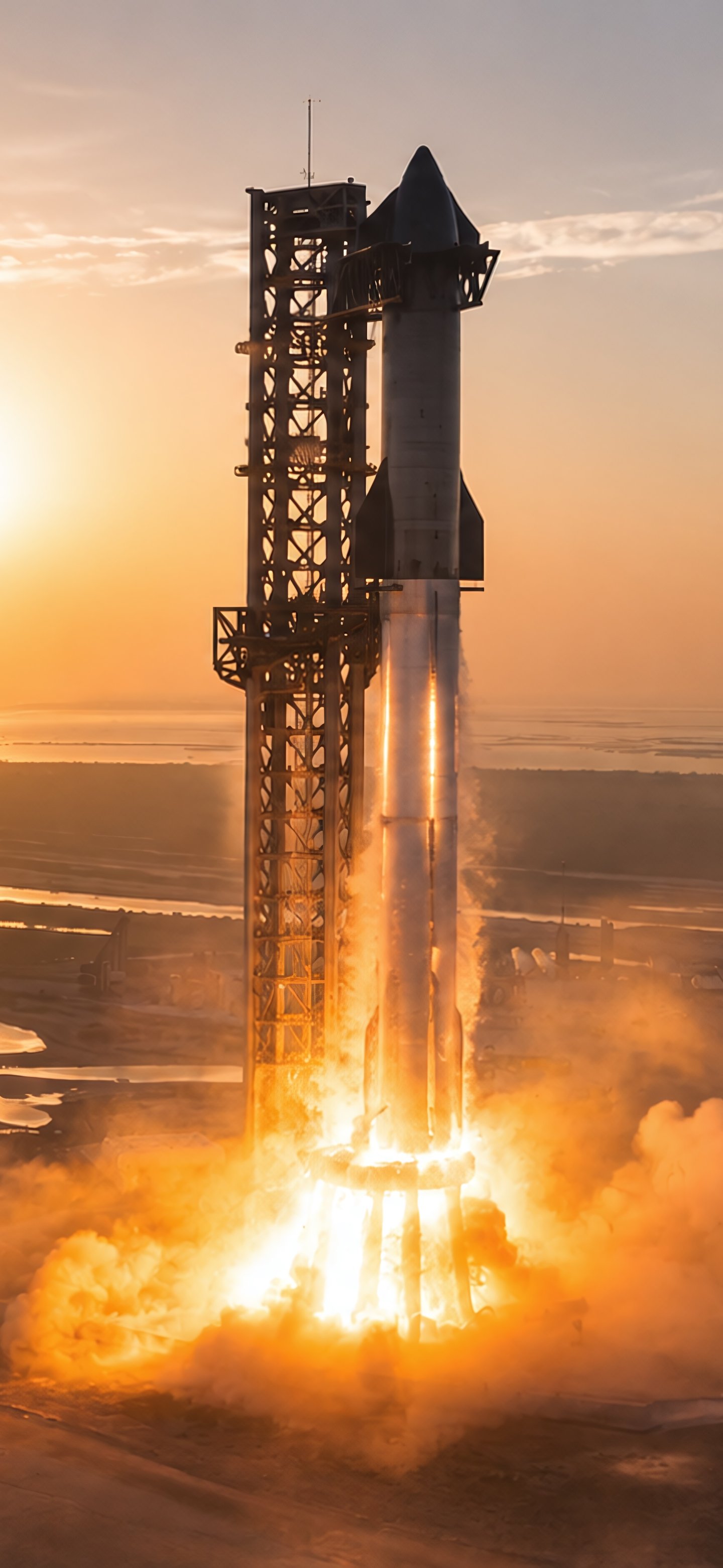 SpaceX Starship Launch - Wallpapers for Samsung Galaxy S24/S24 Ultra/S25 Ultra/S25+/S26 Ultra in 1440x3120 resolution