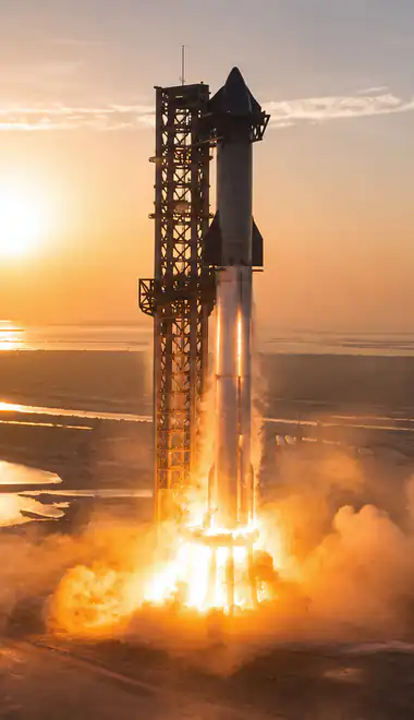 sunrise Wallpapers for Samsung Galaxy A11/A20e/A20/M11, Xiaomi Redmi 9A/9C, POCO C40 (720x1560): SpaceX, spaceship, rocket, spaceport