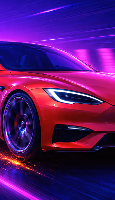 Обои движение для Samsung Galaxy A03s, Xiaomi Redmi 7A, POCO C3 (720x1440): Tesla Model S, Tesla Plaid, седан, электромобиль