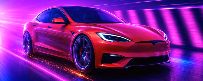 UltraWide 21:9 обои движение (2560x1080): Tesla Model S, Tesla Plaid, седан, электромобиль