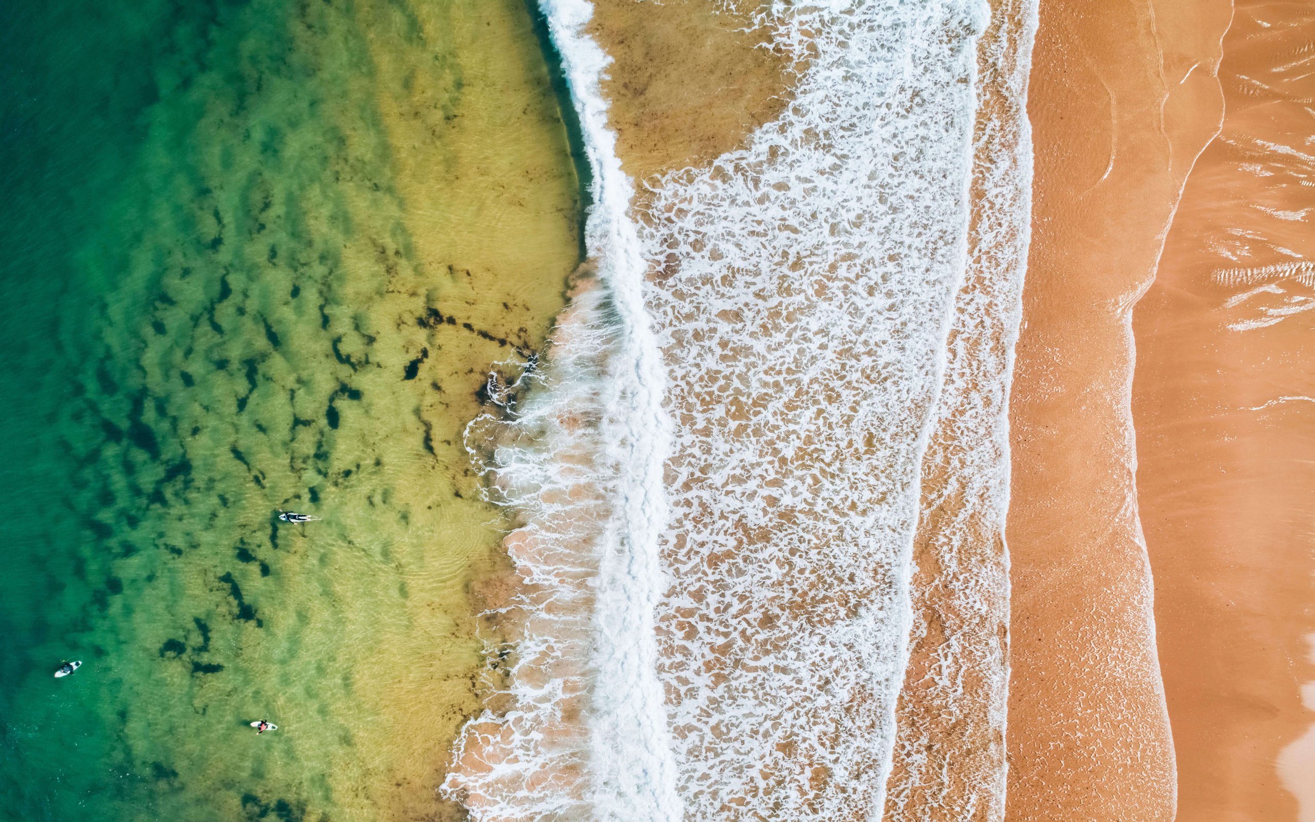 Ocean beach with clear water - WQXGA and for Apple MacBook Air 13 wallpapers in 2560x1600 resolution