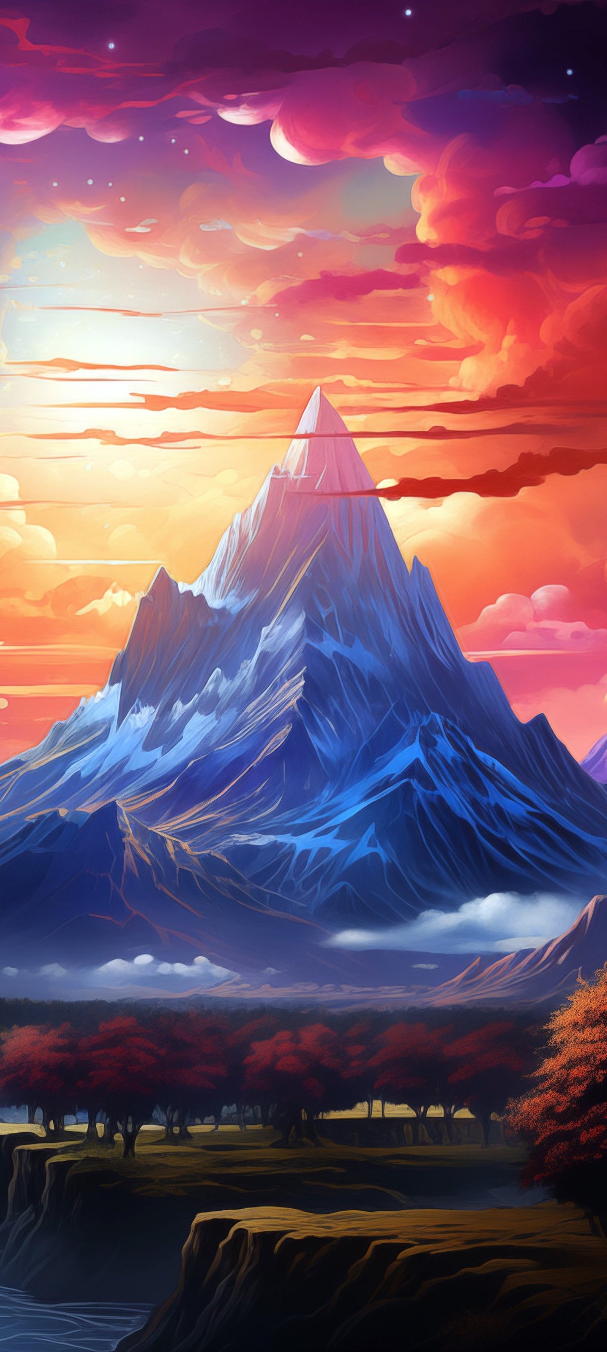Fantasy Mountain Landscape - Wallpapers for Xiaomi 15 in 1200x2670 resolution