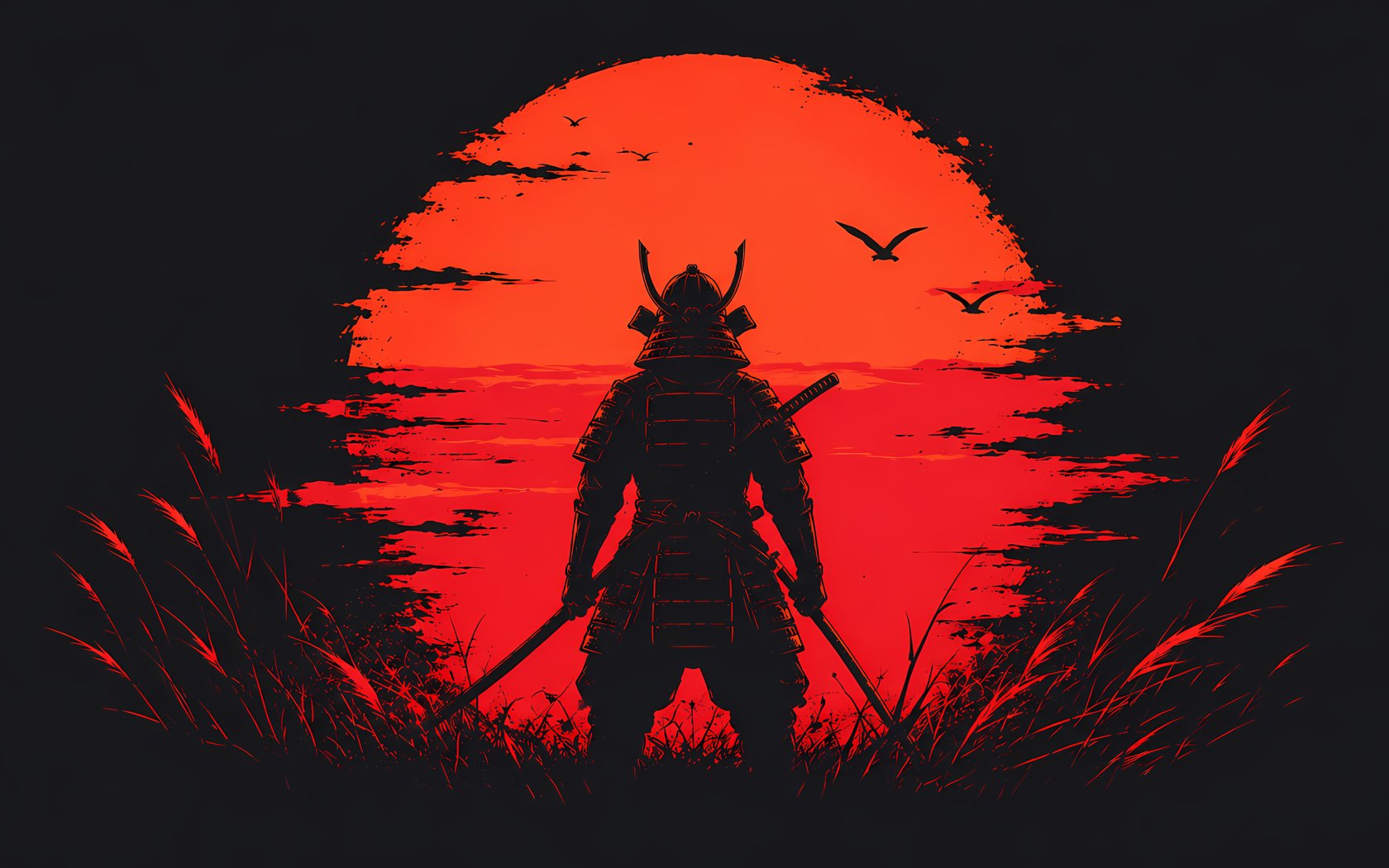 Samurai Warrior with Katana at Sunset - WSXGA+ wallpapers in 1680x1050 resolution