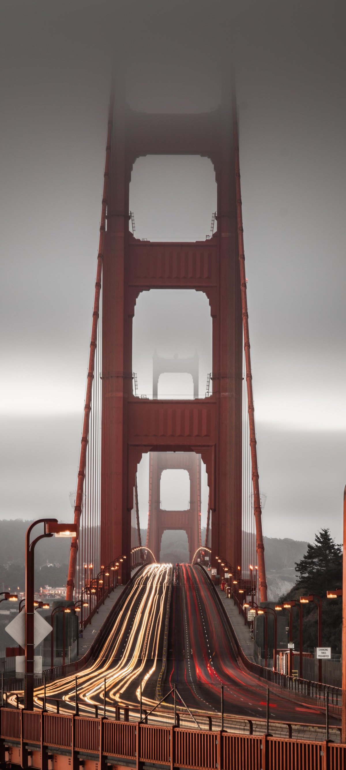 Golden Gate in the fog on long exposure - Wallpapers for Xiaomi 15 in 1200x2670 resolution