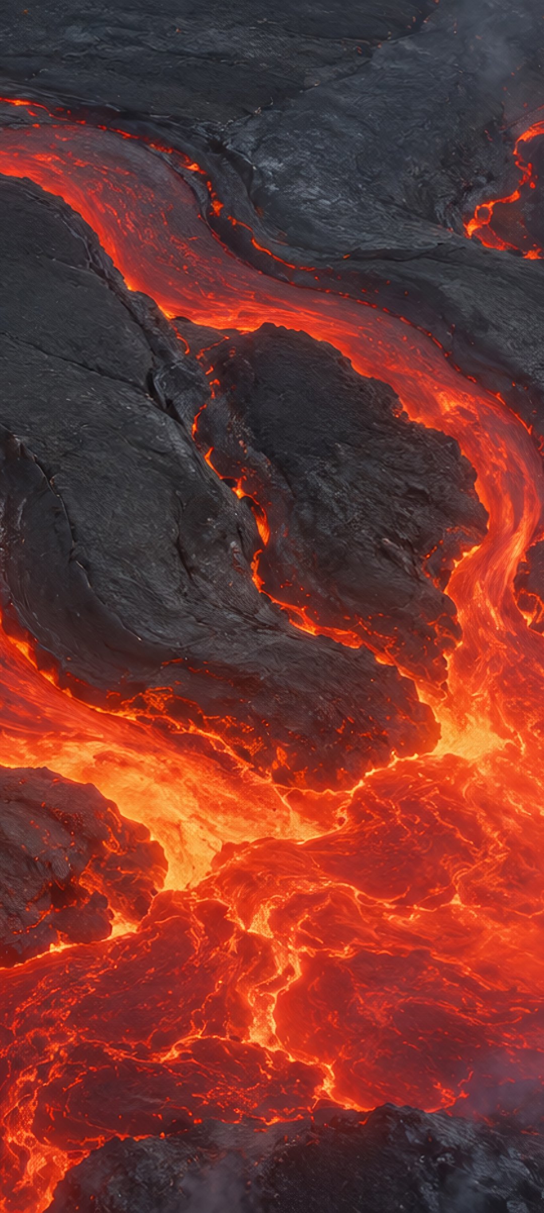 Icelandic Lava Flow - Wallpapers for Samsung Galaxy A13/A14/A53, Realme 12 Pro 5G, POCO M5 in 1080x2408 resolution