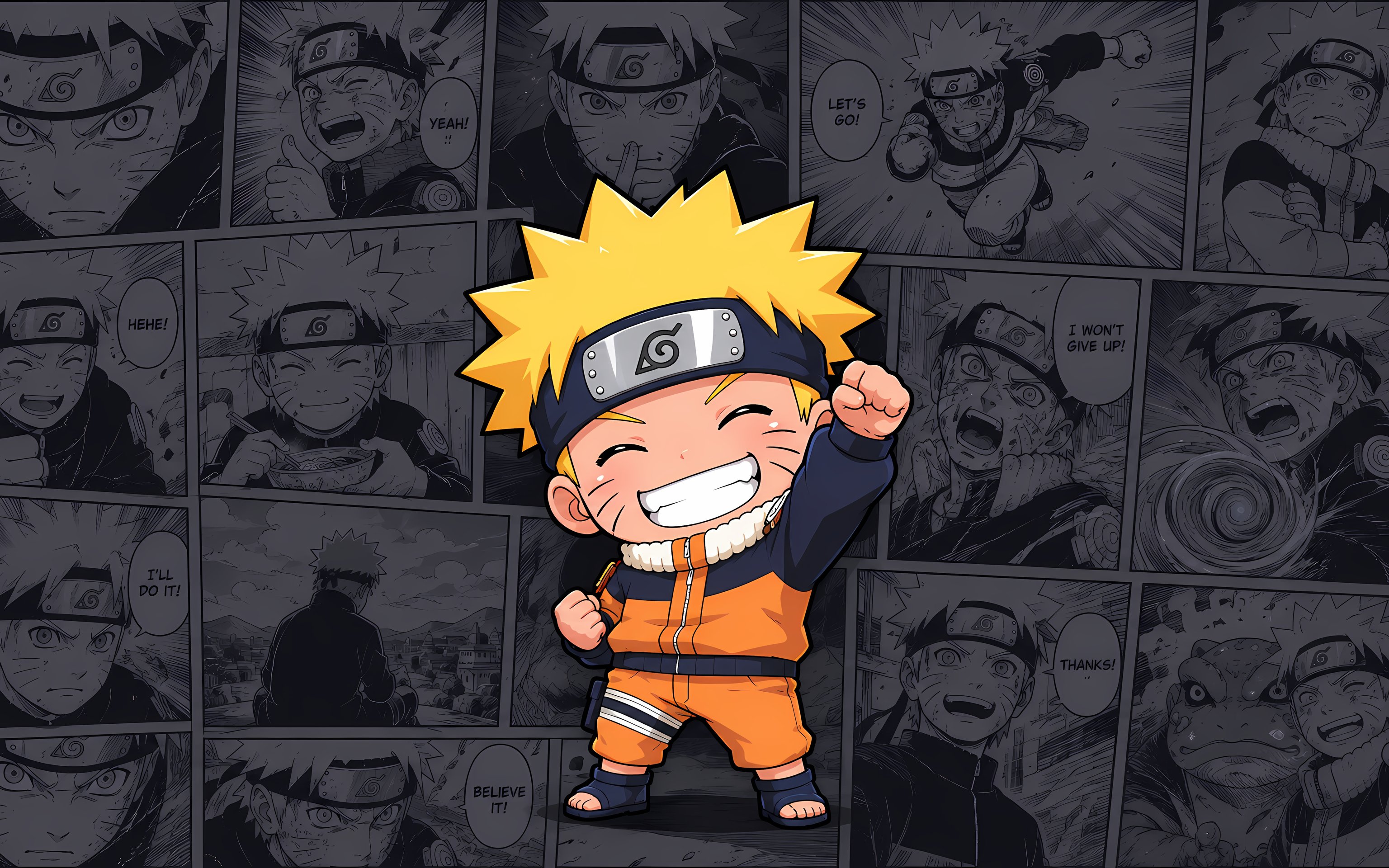 Naruto Uzumaki as a Child - Wallpapers for Apple MacBook 16″ in 3072x1920 resolution
