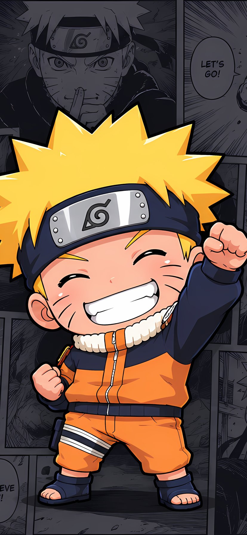 Naruto Uzumaki as a Child - Wallpapers for iPhone 11/XR in 828x1792 resolution