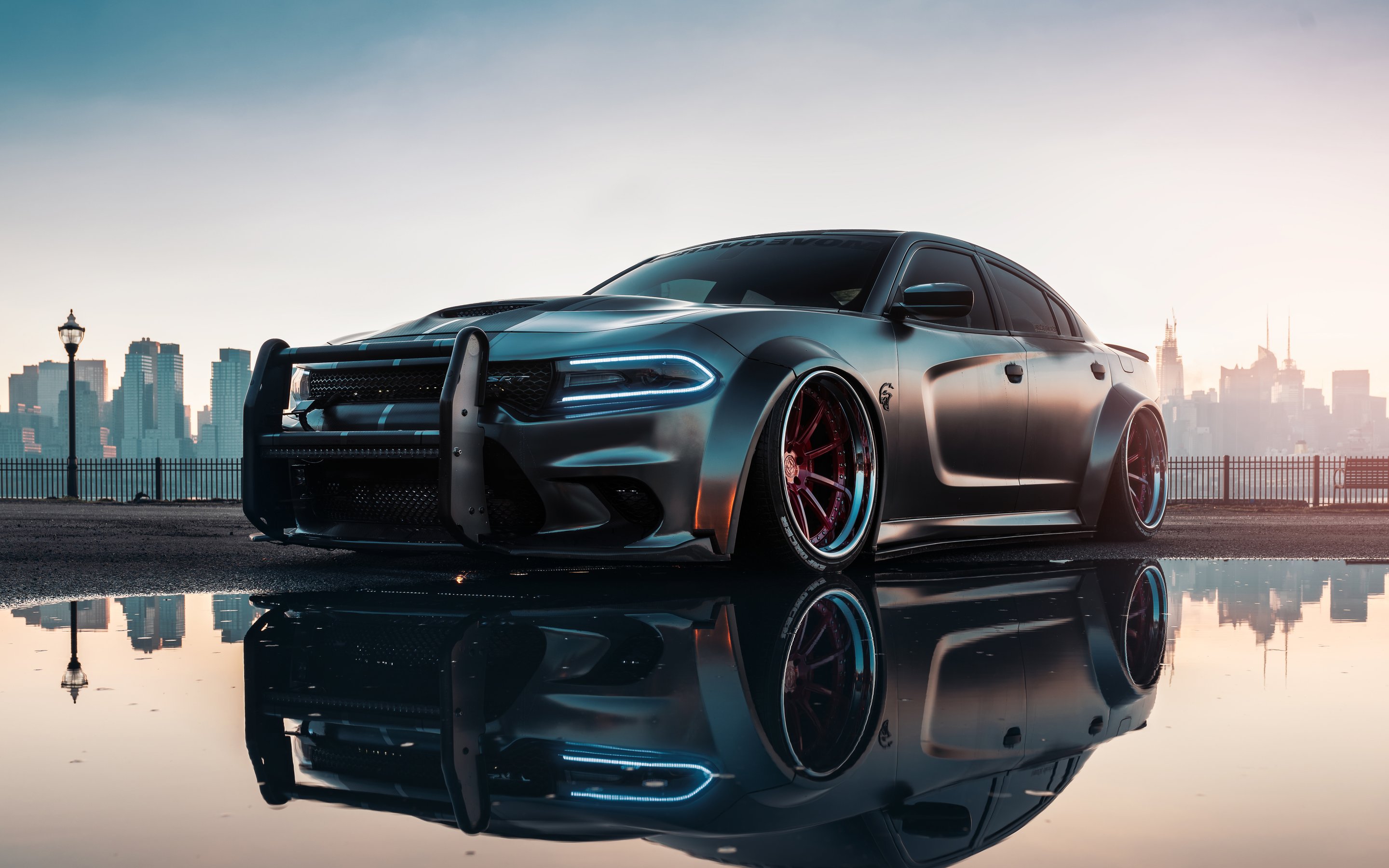 Silver Dodge Charger Hellcat - Wallpapers for Apple MacBook 15″ in 2880x1800 resolution
