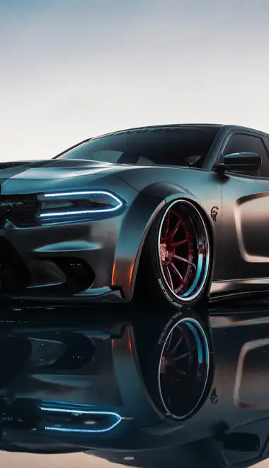 Dodge Charger Wallpapers for iPhone X/XS/11 Pro (1125x2436): Dodge Charger Hellcat, muscle car, sedan, body kit
