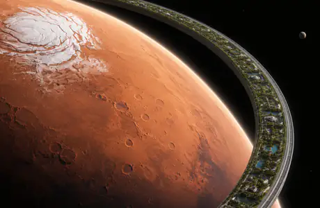 Wallpapers for iPad Pro 12.9″ (2732x2732): Mars, ring, planet, station