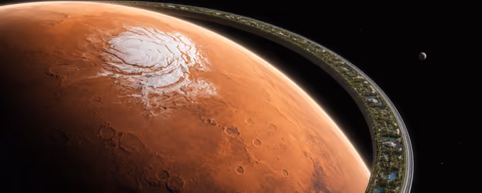 Space wallpapers: Mars, ring, planet, station