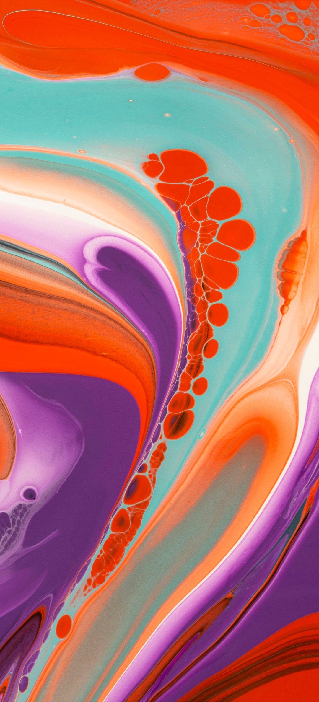 Abstract swirl of multicolored paint - Wallpapers for Honor/Huawei in 1080x2376 resolution
