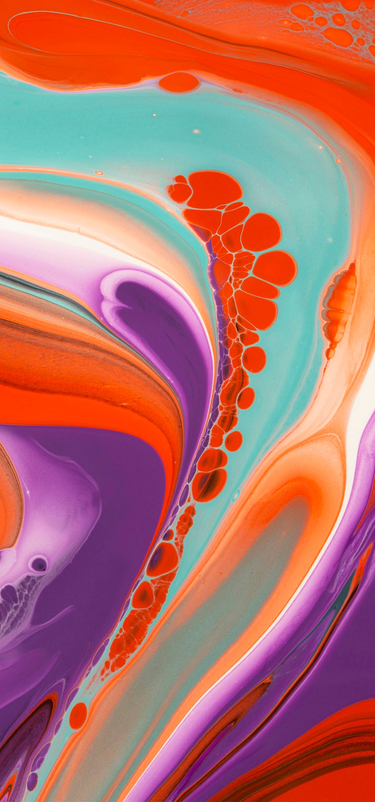Abstract swirl of multicolored paint - Wallpapers for Xiaomi 17/17 Pro in 1220x2608 resolution